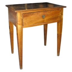 Antique Directoire Period Walnut Side Table