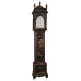 English Georgian Chinoiserie Decorated Tall Case Clock