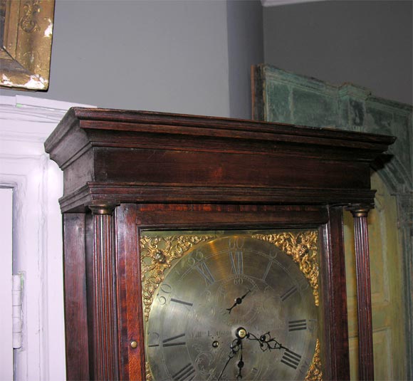 Oak Fine English Tall Case Clock by Latham ca 1770
