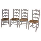 set of 6 French painted dining chairs Antique set of 6 French painted dining chairs