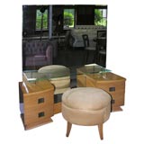 Glamorous Dressing Table and Pouf