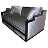 ORIENTAL STYLE SOFA IN A BEAUTIFUL SILK VELVET UPHOLSTERY Used ORIENTAL STYLE SOFA IN A BEAUTIFUL SILK VELVET UPHOLSTERY