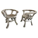 Pair of Faux Bois Chairs