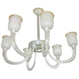 Barovier & Toso Clear Cordonato Chandelier