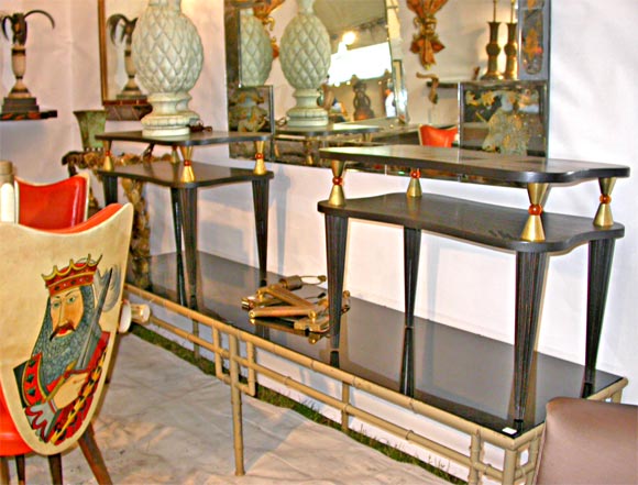 Pair 1950"s side tables