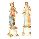 Antique Rare Pair of Peruvian Votive Figures