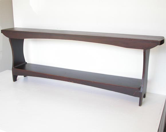 19THC BUCKET BENCH FROM PENNA.,WONDERFUL ORIGINAL SOFT NATURAL PATINA-GREAT WORKMANSHIP,CLEAN SIMPLE LINES AND FORM