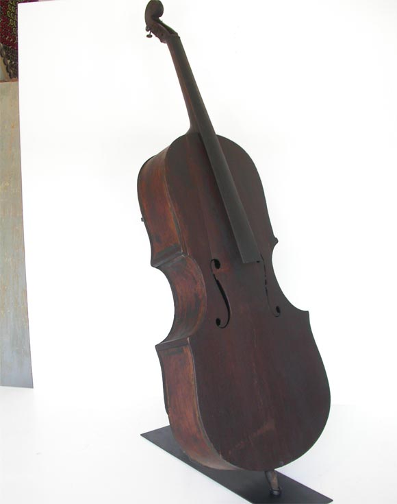 19THC  CELLO CASE/TRADE SIGN
