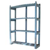 19THC ORIGINAL BLUE PAINTED HANGING SHELF