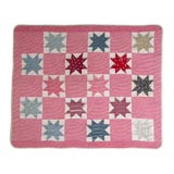 19THC STAR CRIB QUILT FROM PENNSYLVANIA 19THC STAR CRIB QUILT FROM PENNSYLVANIA