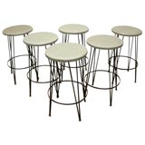 Vintage Set of Six Stools