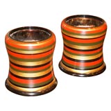 Pair of Antique Japanese Koma Hibachi