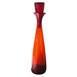 Tall  Red Benko Glass Vase