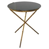 Gilt metal Faux bamboo side table