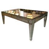Venetian Mirrored Coffee Table with Etched and Beveled Glass