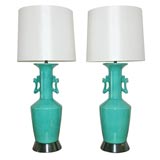 Pair of Custom Ceramic Lamps