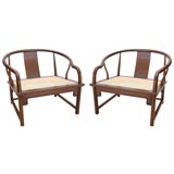 Pair of Baker Far East Collection Lounge Chairs