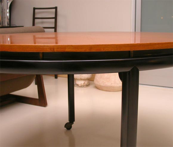 Wood Round Baker Dining Table