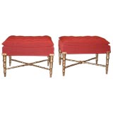 Pr. Custom Designed Upholstered Benches