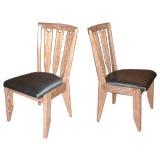6 Oak Dining Chairs.  Attrib. to Maurice Pre