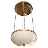 Custom 1920
s Milk Glass Globe Chandelier
