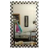 Large black and white wall mirror