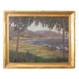 Vintage William Dorsey oil painting, California  plain air landscape