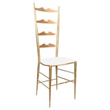 Vintage Chiavari chair in brass made in Italy