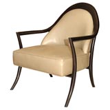 Single T.H. Robsjohn-Gibbings Leather Klismos Chair