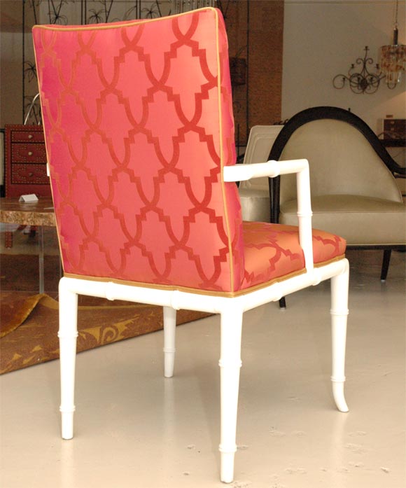 Silk Highback Saber Leg Occasional Chairs