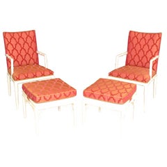 Highback Saber Leg Occasional Chairs