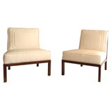 Pair Of Baker Slipper Chairs By Michael Taylor