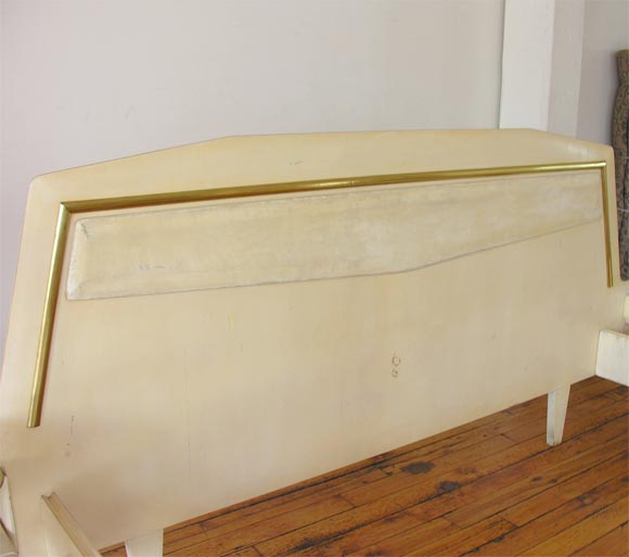 bed frame attributed to Gio Ponti In Fair Condition In New York, NY