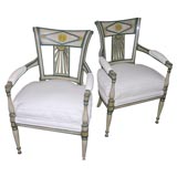 A Pair of Directoire style armchair