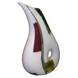 Hand-blown Glass "Bandiere (Flag)" Vase by Anzolo Fuga
