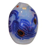 Hand-blown Glass "Pavone (Peacock)" Vase by Anzolo Fuga