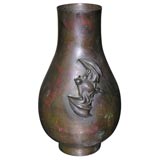 Bronze Bat Vase