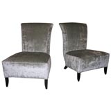 Pair of Modernist Slipper Chairs