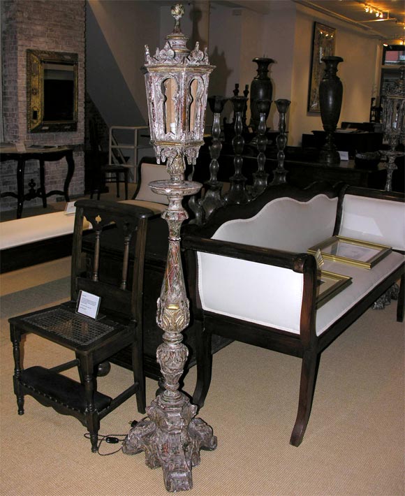 Pair of Electrified Baroque Floor Standing Lamps
