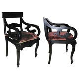 Ebonized Arm Chair