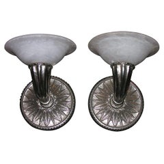 Pair of Modern Deco-Style Wall Sconces