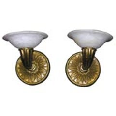 Pair of Modern Deco-Style Wall Sconces 12