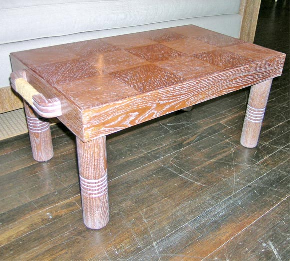 Cerused Oak French Cocktail Table.