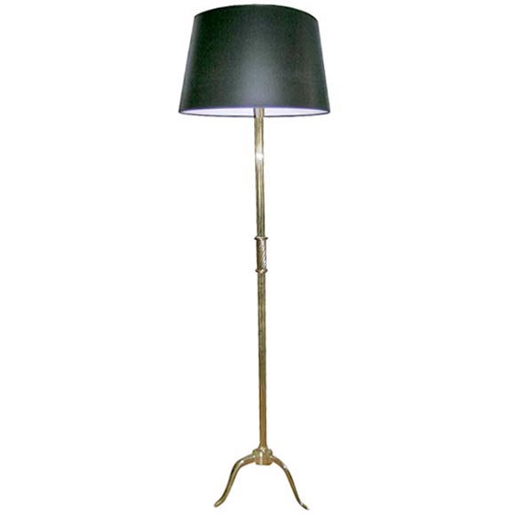 brass floor lamp by Jansen For Sale