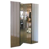 A Large Four Panel Mirrored Screen.