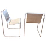 Pair of Metal Chairs by Patrick Gingembre