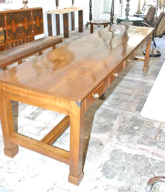 Italie 19ème siècle Table de réflectoire Monastery