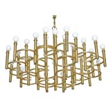 Italian 70s "Sciolari" brass Chandelier - 30 lights