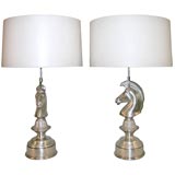 Pair of Art Deco Horse Head Table Lamps.