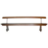 1940s Oak Railroad Bench